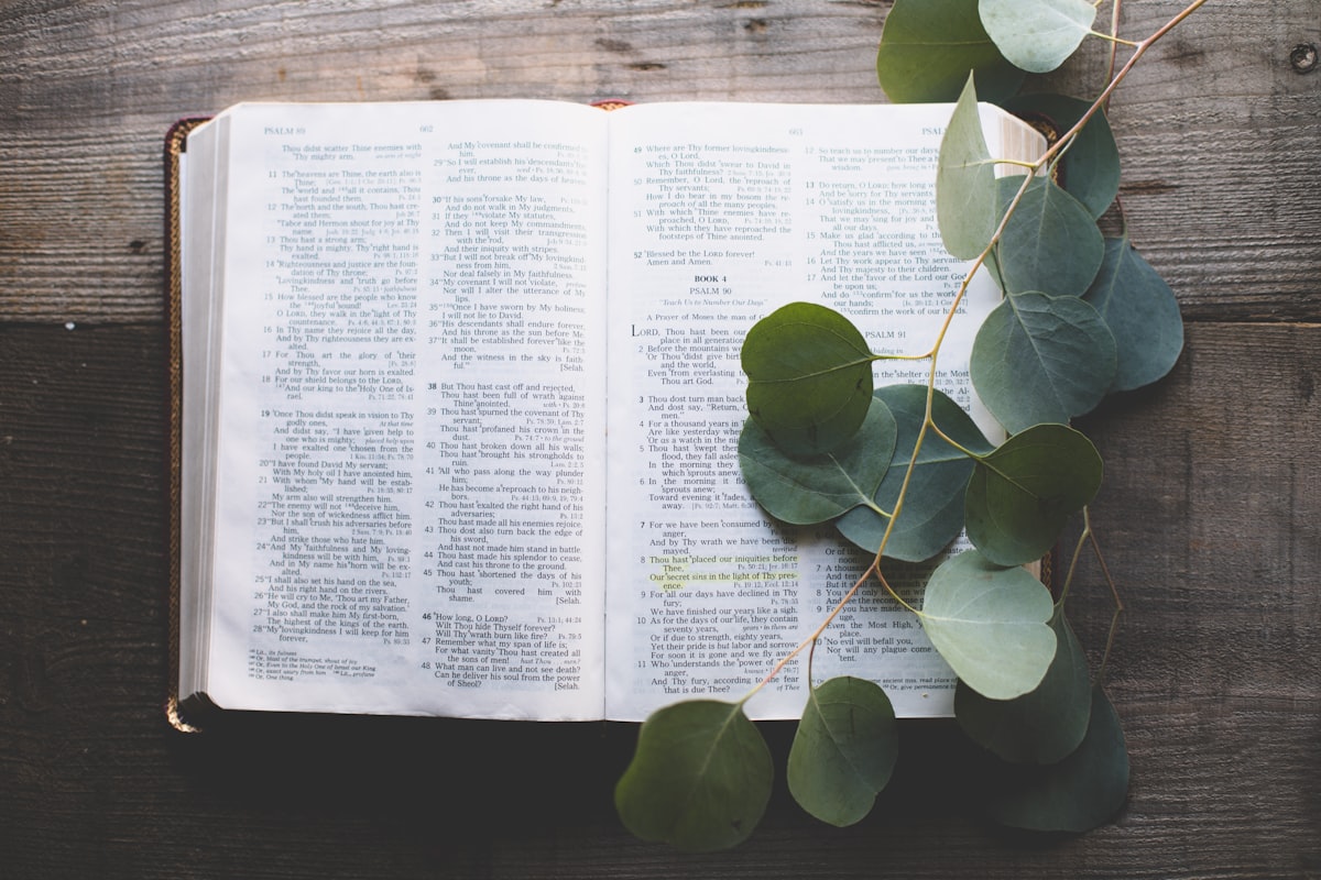 Open Bible with soft light - Bible verses for anxiety